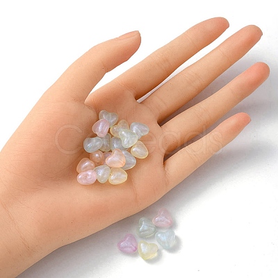 Rainbow Iridescent Plating Acrylic Beads MACR-YW0002-21-1