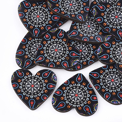 Printed Basswood Pendants X-WOOD-S045-011C-1