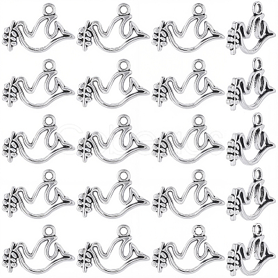 100Pcs Tibetan Style Alloy Pendants TIBEP-SC0003-43-1