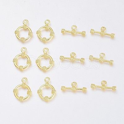 Tibetan Style Alloy Ring Toggle Clasps PALLOY-J564-08G-1