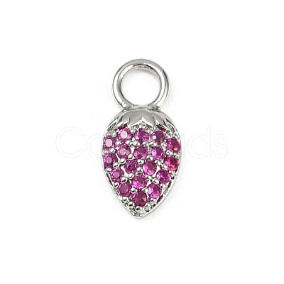 Brass Micro Pave Cubic Zirconia Pendants KK-M322-48P-02-1