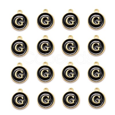 Golden Plated Alloy Charms LS-ENAM-S118-02G-1