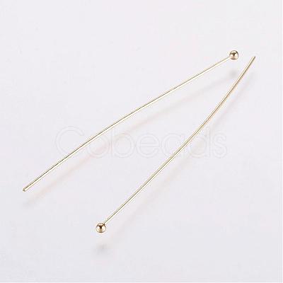 Rack Plating Brass Ball Head Pins KK-E680-03-0.5x40mm-G-1