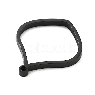 Ion Plating(IP) 304 Stainless Steel Open Back Bezel Pendants High Polished STAS-K208-18B-1