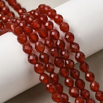 Dyed & Heated Natural Carnelian Beads Strands G-K376-F24-01-1
