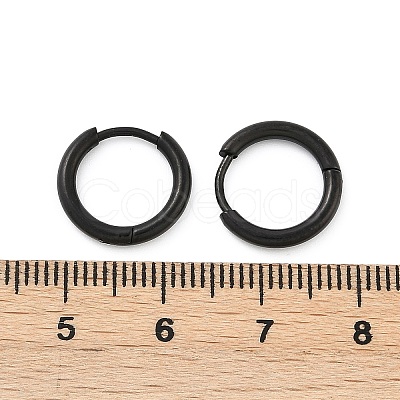 202 Stainless Steel Huggie Hoop Earrings EJEW-F111A-13mm-EB-1