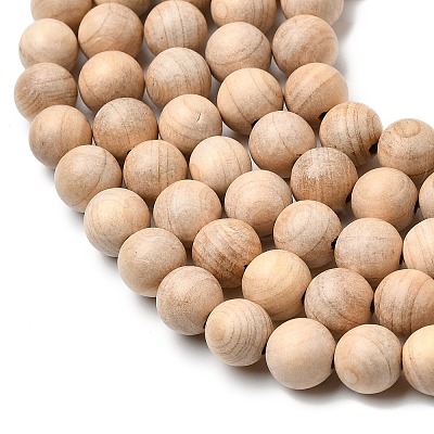 Natural Wood Beads Strands WOOD-B011-01A-10mm-1