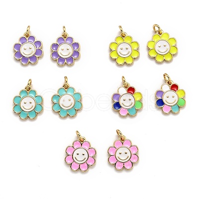 Brass Enamel Charms KK-O135-01-1
