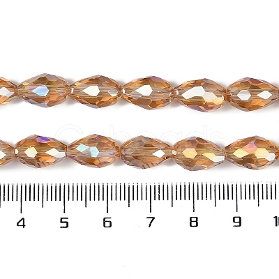 Transparent Electroplate Glass Beads Strands EGLA-N013-T4mm-B21-1