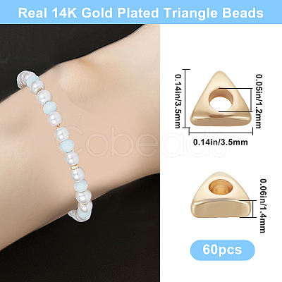 60Pcs Brass Beads FIND-BBC0003-47-1