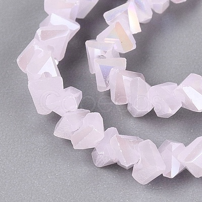 Electroplate Imitation Jade Glass Beads Strands EGLA-Q139-01A-B03-1