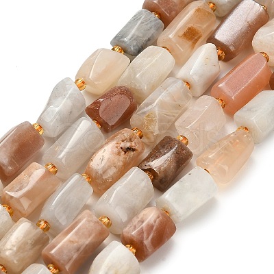 Natural Multi-Moonstone Beads Strands G-H329-A01-01-1
