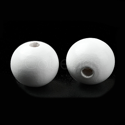 Wood Large Hole European Beads WOOD-D027-01C-1