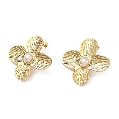 201 Stainless Steel Stud Earrings EJEW-D354-08G-06-1