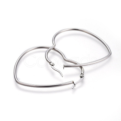 Tarnish Resistant 201 Stainless Steel Hoop Earrings LS-EJEW-A052-09C-1