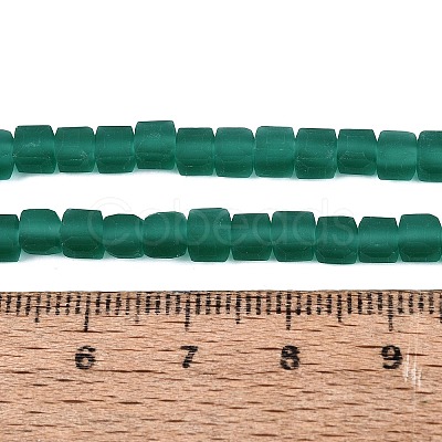 Transparent Frosted Glass Beads Strands GLAA-N072-01A-A09-1