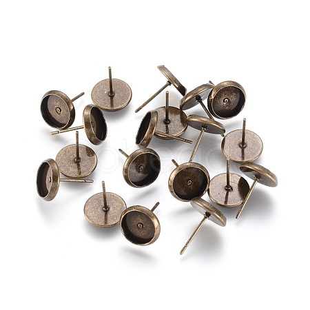 Brass Earring Components X-IFIN-Q006-AB-1