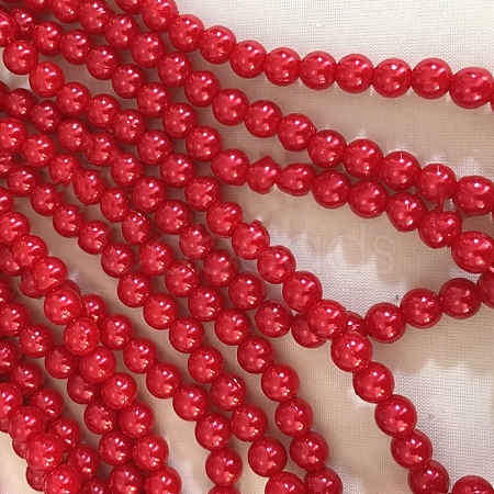 Resin Imitation Pearl Beads Strands RESI-WH0038-23G-1
