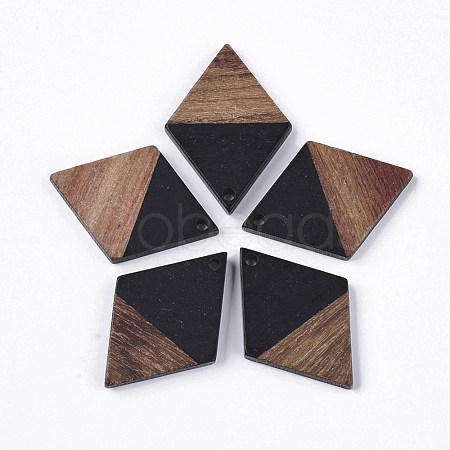 Resin & Walnut Wood Pendants RESI-Q210-009A-A01-1