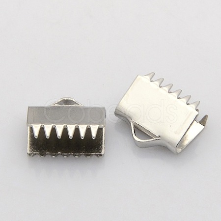 Tarnish Resistant 304 Stainless Steel Ribbon Clamp Ends STAS-N024-07-1