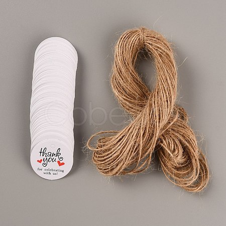 100Pcs Jewelry Display Kraft Paper Gift Tags CDIS-WH0021-032-1
