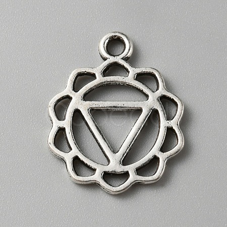 Chakra Zinc Tibetan Style Alloy Pendants FIND-WH0137-06D-AS-1