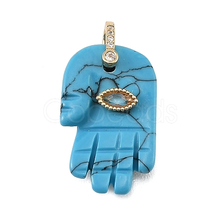 Synthetic Turquoise Carved Pendants GG-CBA5963-01G-NH-1