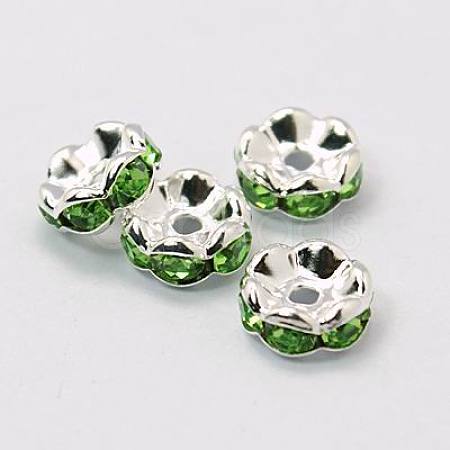 Brass Rhinestone Spacer Beads RSB030NF-10-1