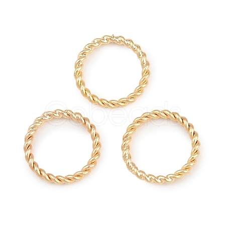 Brass Soldered Closed Jump Rings KK-K253-15D-03G-1