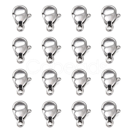 Tarnish Resistant Polished 316 Surgical Stainless Steel Lobster Claw Clasps STAS-R072-11A-1
