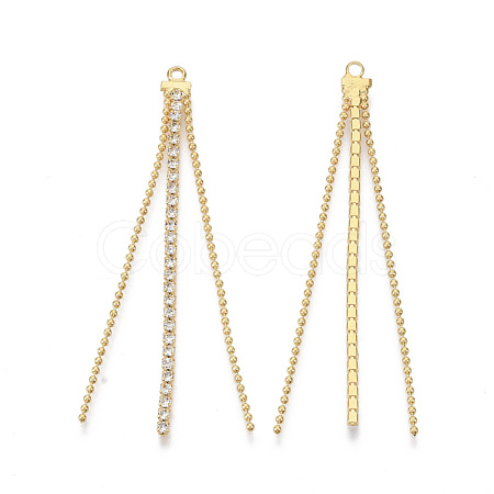 Brass Big Chain Tassel Pendants X-KK-S355-003-NF-1