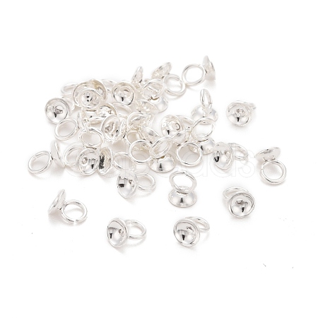 201 Stainless Steel Bead Cap Pendant Bails STAS-L244-27B-S-1