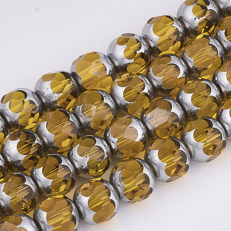 Electroplate Glass Beads Strands EGLA-T019-02H-1