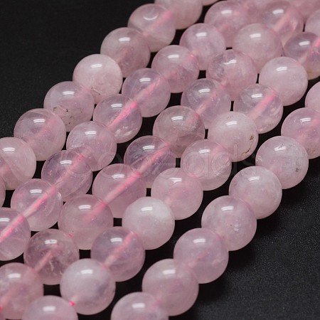 Natural Madagascar Rose Quartz Beads Strands G-K285-33-8mm-02-1