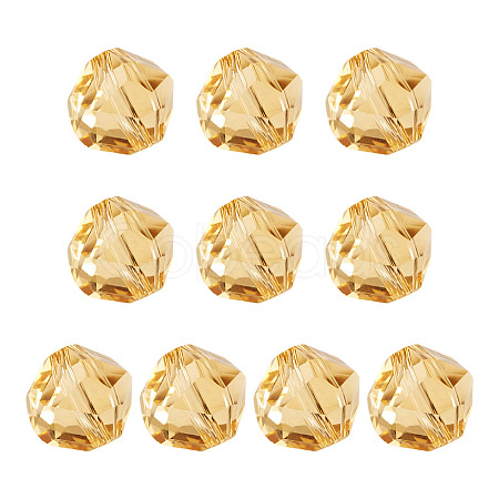 10Pcs Glass Imitation Austrian Crystal Beads GLAA-TADJ0001-11B-1
