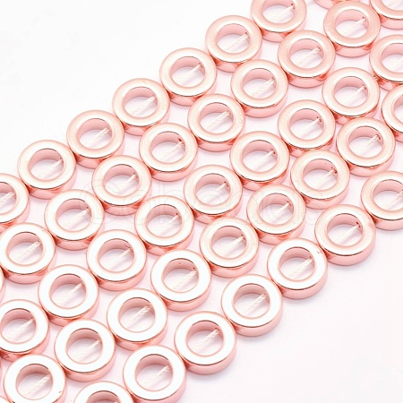 Electroplate Non-magnetic Synthetic Hematite Beads Strands G-L485-24-RG-1