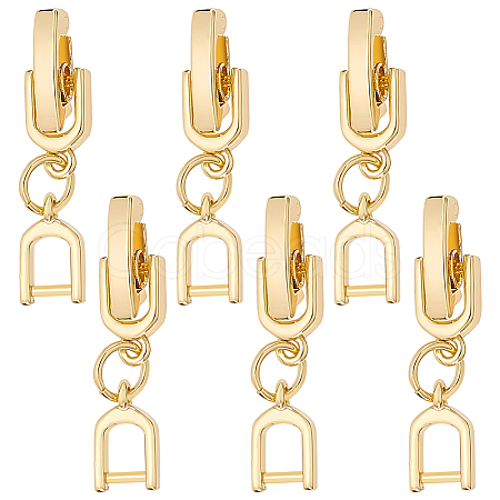 6Pcs Brass Watch Band Clasps DIY-BC0013-44B-G-1