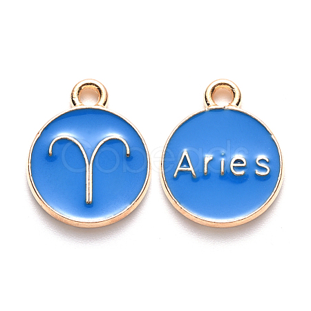 Alloy Enamel Pendants ENAM-S124-01A-02A-1