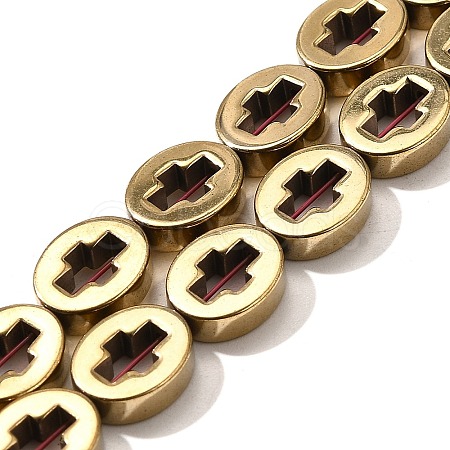 Electroplated Synthetic Non-magnetic Hematite Beads Strands G-L613-Z01-02F-1