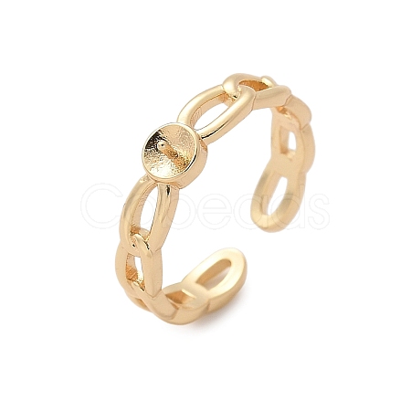 Brass Cuff Cup Peg Ring Settings KK-A244-02B-G-1