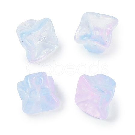 Transparent Spray Paint Glass Beads GLAA-H035-03K-1