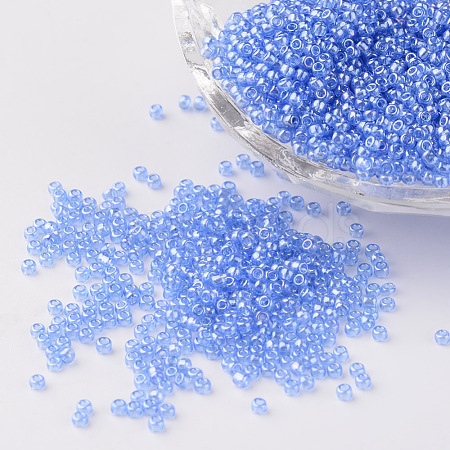 Cornflower Blue 11/0 FGB Grade A Round Glass Seed Beads X-SEED-Q011-F513-1
