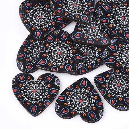 Printed Basswood Pendants X-WOOD-S045-011C-1