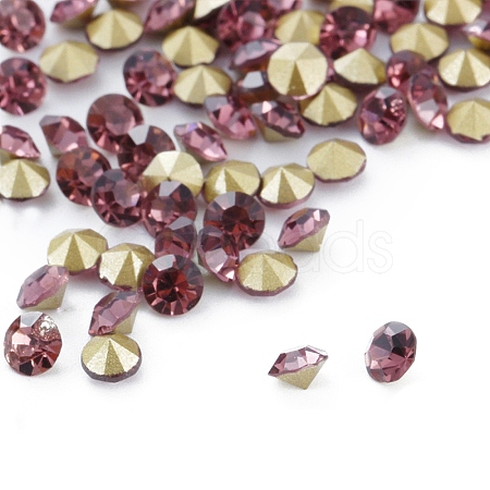 Pointed Back Glass Rhinestone Cabochons RGLA-C003-01B-02-1