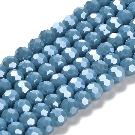 Electroplate Opaque Glass Beads Strands EGLA-A035-P6mm-A19-1