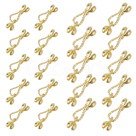 20Pcs 2 Styles Brass Bead Tips KK-HS0002-12-1