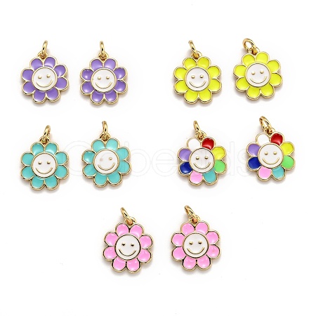 Brass Enamel Charms KK-O135-01-1