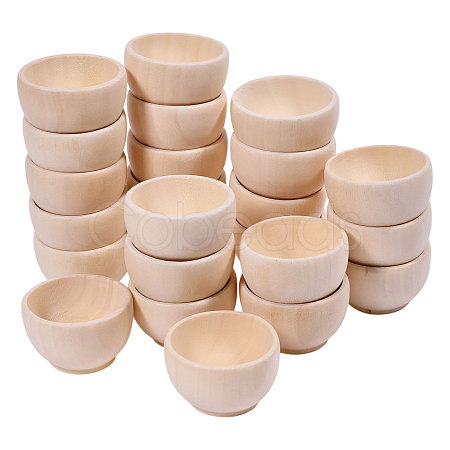 Wood Bowl LS-DJEW-WH0042-113-1