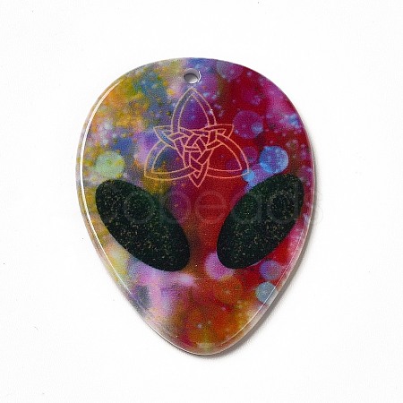 Halloween Printed  Acrylic Pendants MACR-G061-02D-1