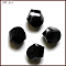 K9 Glass, Imitation Austrian Crystal Beads, Grade AAA, Faceted, Polygon, Black, 8mm, Hole: 0.9~1mm